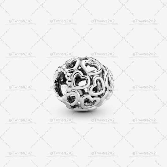 Pandora Open Your Heart Charm in Sterling Silver|Pendant - Picture 1 of 2